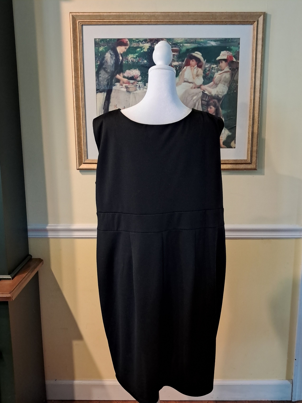 Randolph Duke Classic Black Sleeveless Sheath Dress - Elegant Everyday Size 1X - Picture 2 of 2